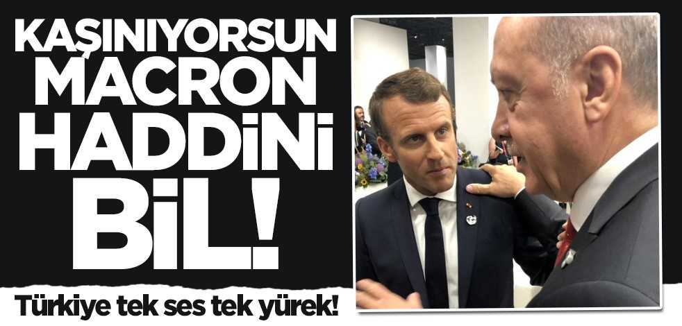 Türkiye hadsiz Macron'a karşı tek ses tek yürek oldu