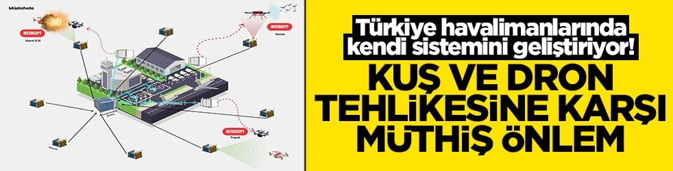 Türkiye havalimanlarında kendi sistemini geliştiriyor! Kuş ve dron tehlikesine karşı müthiş önlem