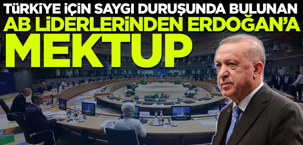 Türkiye için saygı duruşunda bulunan AB liderlerinden Cumhurbaşkanı Erdoğan'a mektup