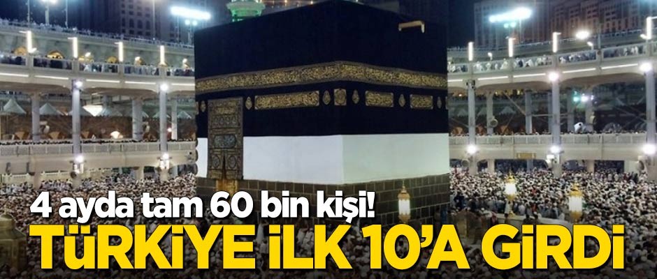 Türkiye ilk 10'un arasında: Son 4 ayda 60 bin kişi umre yaptı!