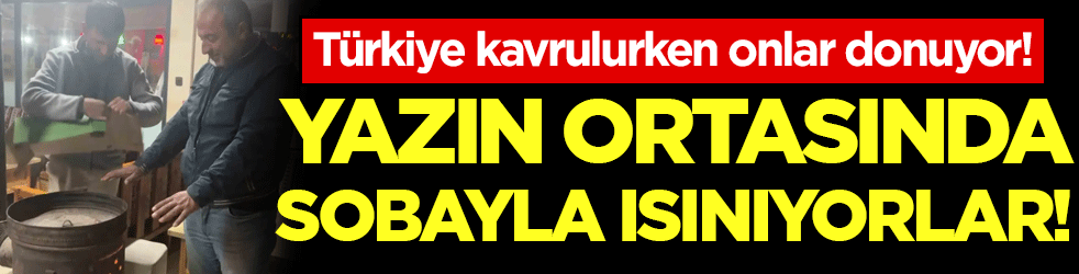 Türkiye kavrulurken onlar donuyor: Yazın ortasında sobayla ısınıyorlar!