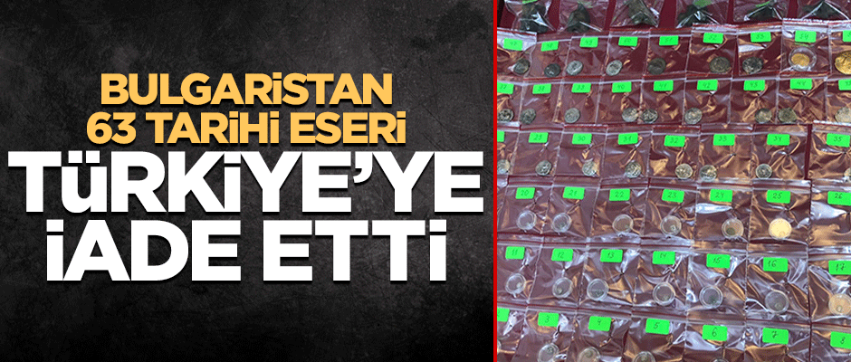 Türkiye kökenli 63 tarihi eser iade edildi