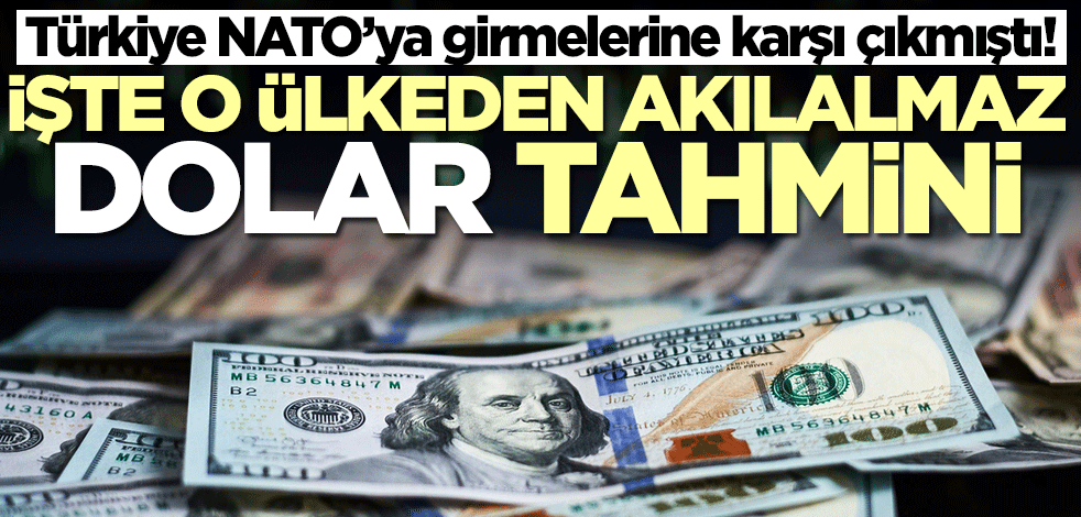 Türkiye NATO’ya girmelerine karşı çıkmıştı! İşte o ülkeden akılalmaz dolar tahmini geldi