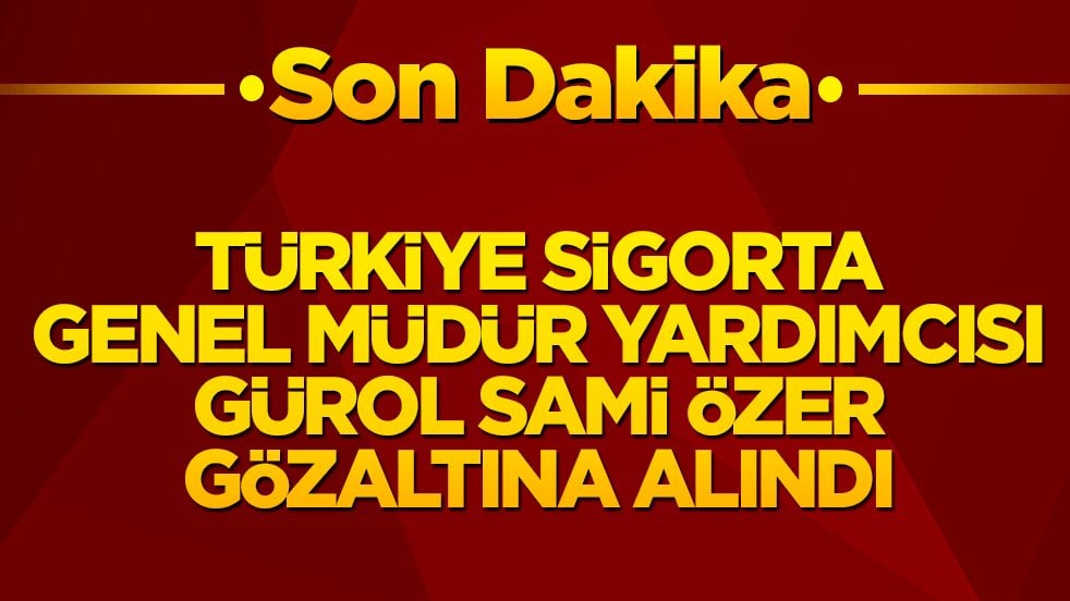 Türkiye Sigorta Genel Müdür Yardımcısı Gürol Sami Özer gözaltına alındı