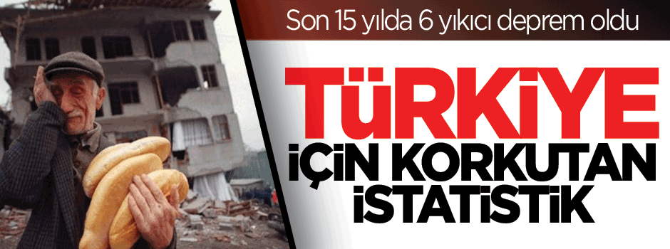 Türkiye son 15 yılda 6 yıkıcı deprem oldu