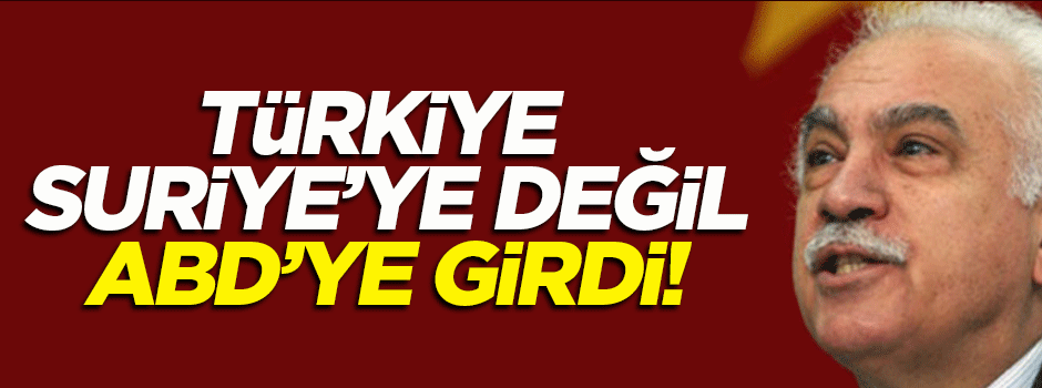 'Türkiye Suriye'ye girmedi, Amerika'ya girdi'