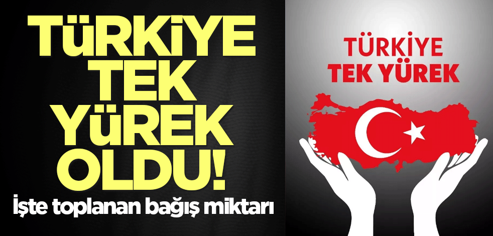 Türkiye Tek Yürek oldu! İşte toplanan bağış miktarı