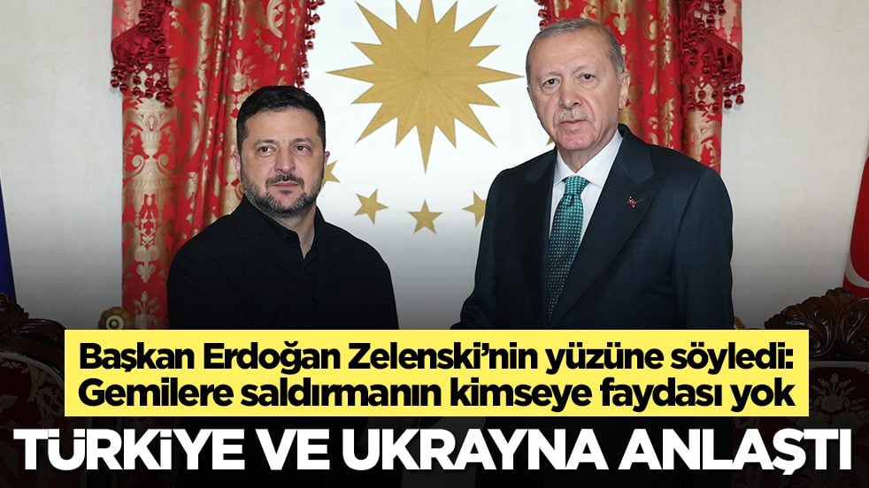 Türkiye ve Ukrayna anlaştı! Başkan Erdoğan, Zelenski'nin yüzüne söyledi: Gemilere saldırmanın kimseye faydası yok
