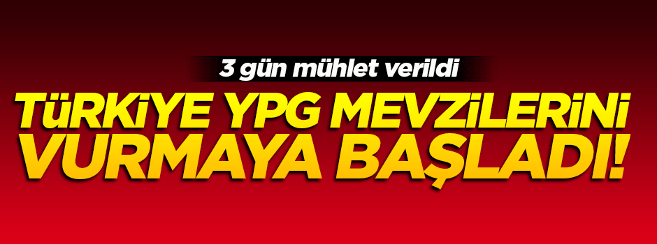 Türkiye terör örgütü YPG mevzilerini vurmaya devam ediyor