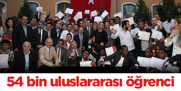 Türkiye'de 54 bin uluslararası öğrenci var