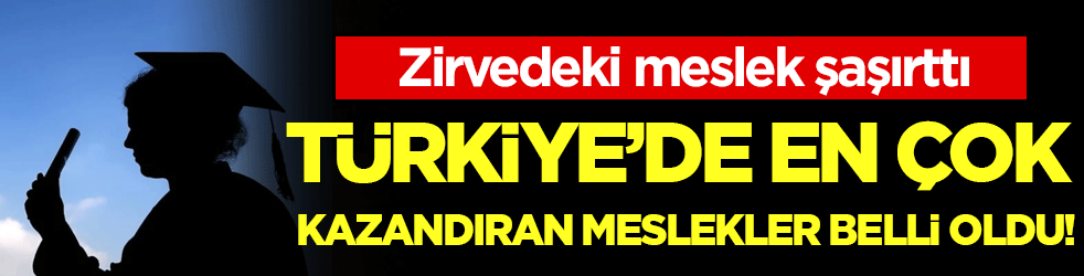 Türkiye'de en çok kazandıran meslek belli oldu! Zirvedeki meslek şaşırttı!