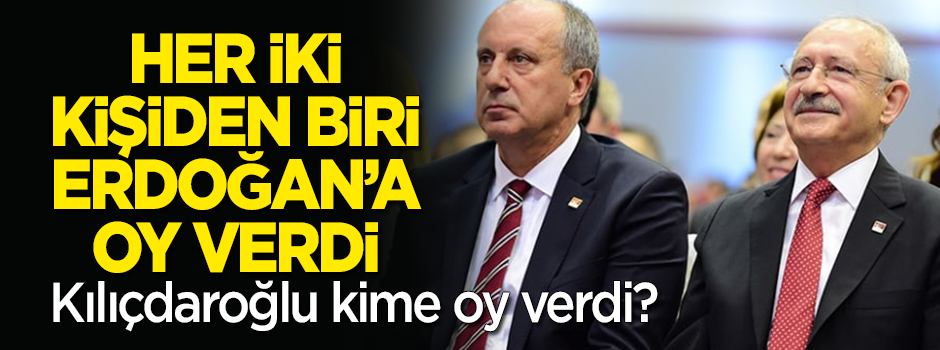 Türkiye'de iki kişiden biri Erdoğan'a oy verdi