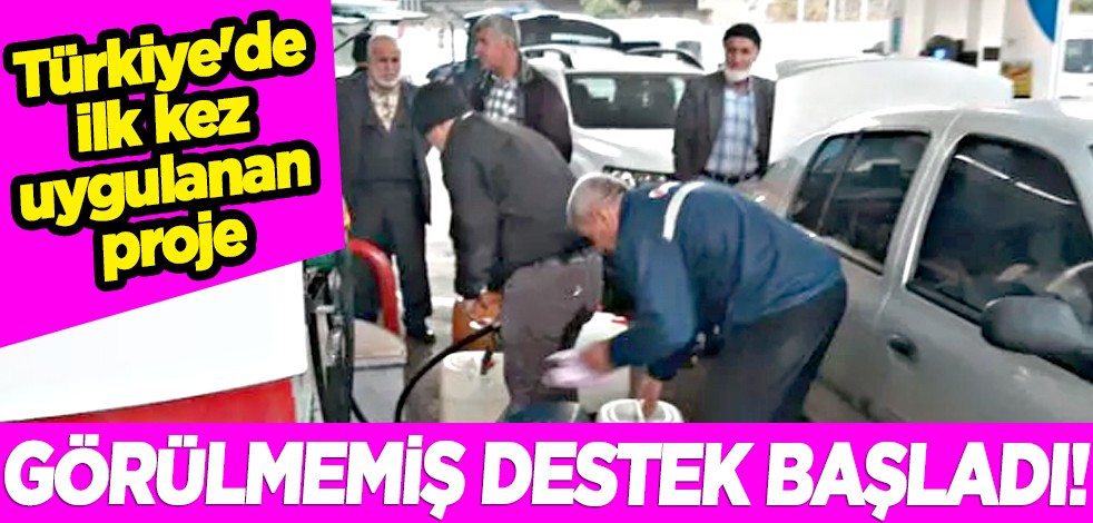 Türkiye'de ilk kez uygulanan proje: Görülmemiş destek başladı! Araç sahipleri akaryakıt istasyonlarına akın ettiler