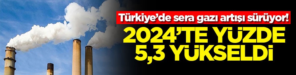 Türkiye’de sera gazı artışı sürüyor! 2024'te yüzde 5,3 yükseldi