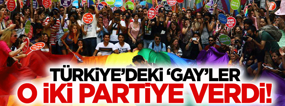 Türkiye'deki 'gay'ler o iki partiyi destekledi!