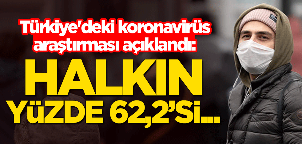 Türkiye'deki koronavirüs araştırması açıklandı: Halkın yüzde 62,2’si Sağlık Bakanlığı'na güveniyor
