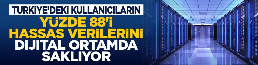 Türkiye’deki kullanıcıların yüzde 88'i hassas verilerini dijital ortamda saklıyor