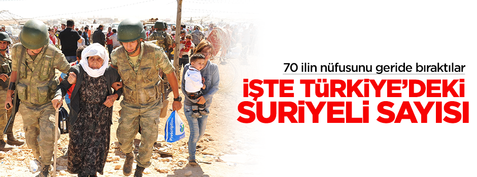Türkiye'deki Suriyeli sayısı 70 ili geride bıraktı
