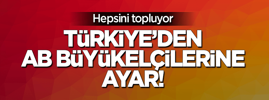 Türkiye'den AB Büyükelçileri'ne ayar!
