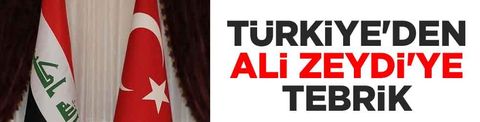 Türkiye'den Ali Zeydi'ye tebrik