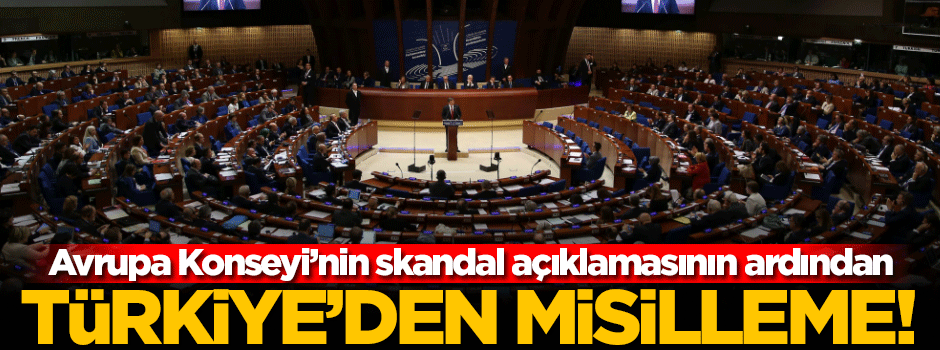 Türkiye'den Avrupa Konseyi'ne misilleme!