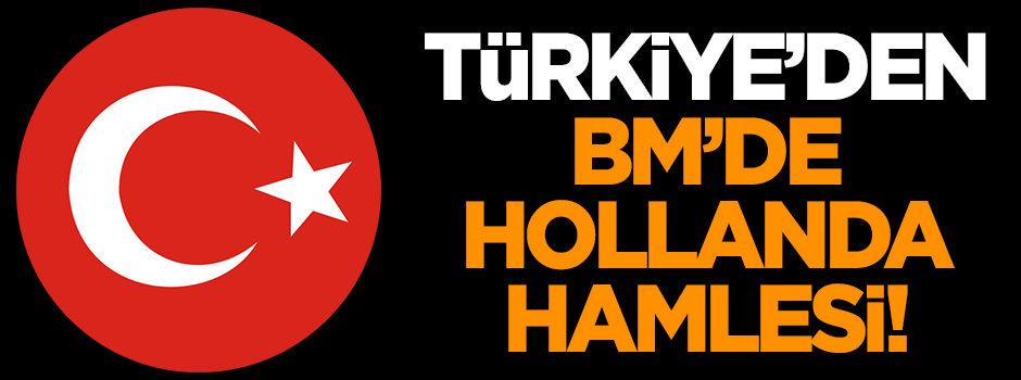 Türkiye'den BM'de Hollanda hamlesi!