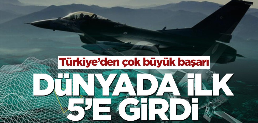 Türkiye’den çok büyük başarı! Dünyada ilk 5’e girdi