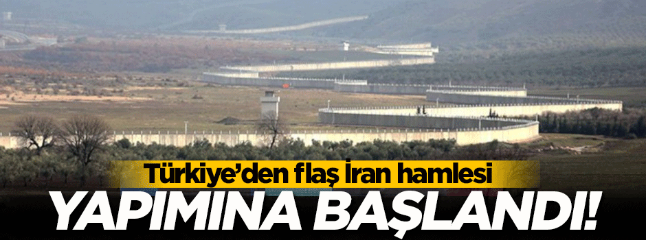 Türkiye'den flaş İran hamlesi! Yapımına başlandı...