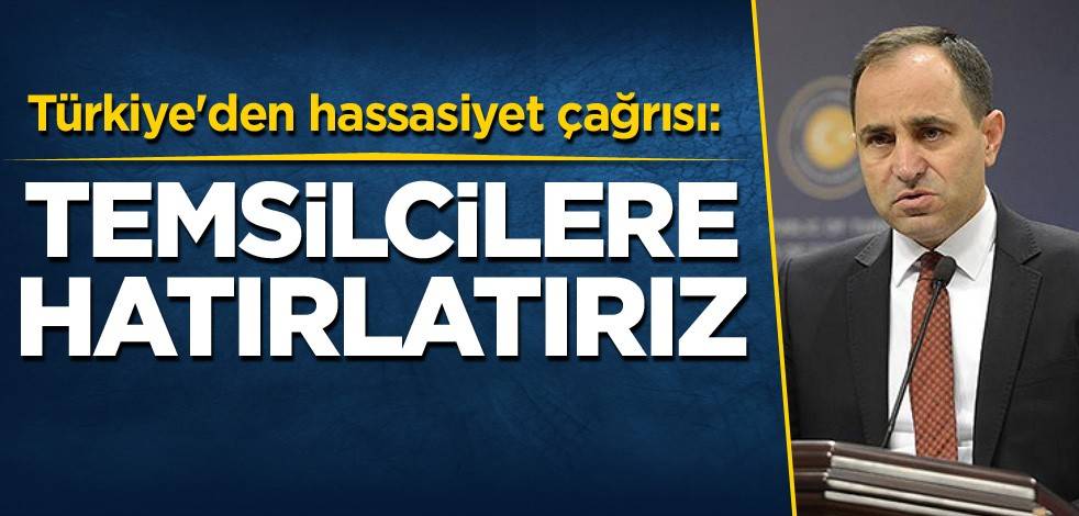 Türkiye'den hassasiyet çağrısı: Temsilcilere hatırlatırız