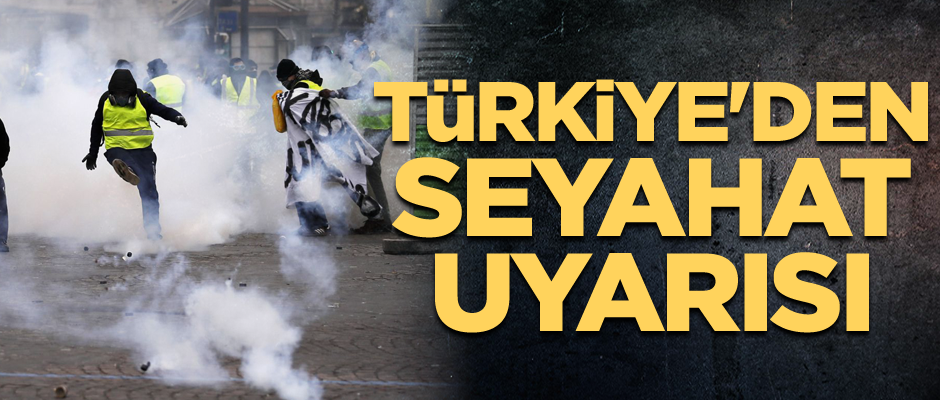 Türkiye'den seyahat uyarısı