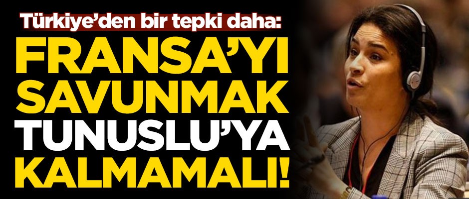 Türkiye'den Sonia Kirimi'ye bir tepki daha: Fransa'yı savunmak Tunuslu'ya kalmamalı!