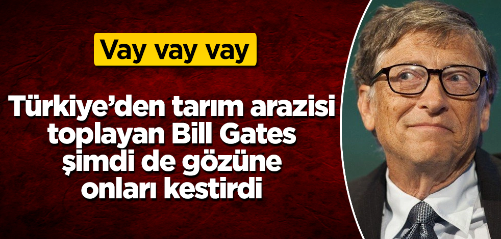 Türkiye’den tarım arazisi toplayan Bill Gates, şimdi de gözüne onları kestirdi! Vay vay vay