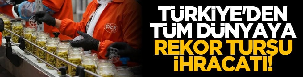 Türkiye'den tüm dünyaya rekor turşu ihracatı!