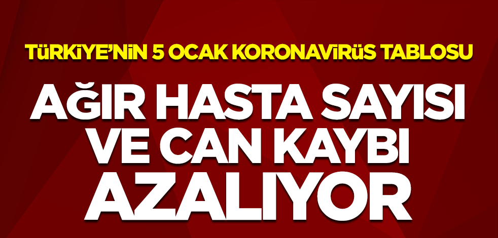 Türkiye'nin 5 Ocak koronavirüs tablosu! İşte can kaybı ve vaka sayısı
