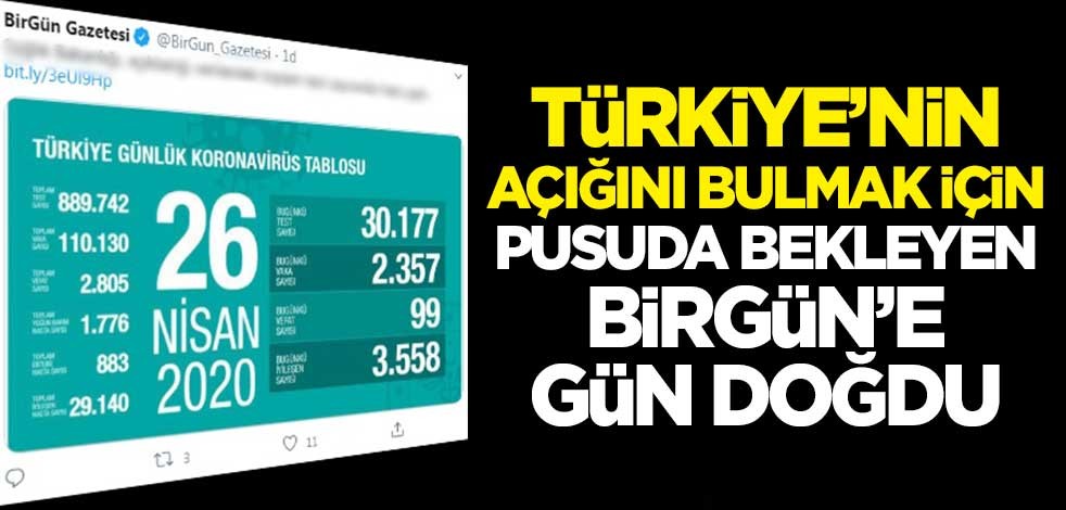 Türkiye'nin açığını bulmak için pusuda bekleyen BirGün'e gün doğdu