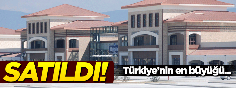 Türkiye'nin en büyüğü o tesis satıldı