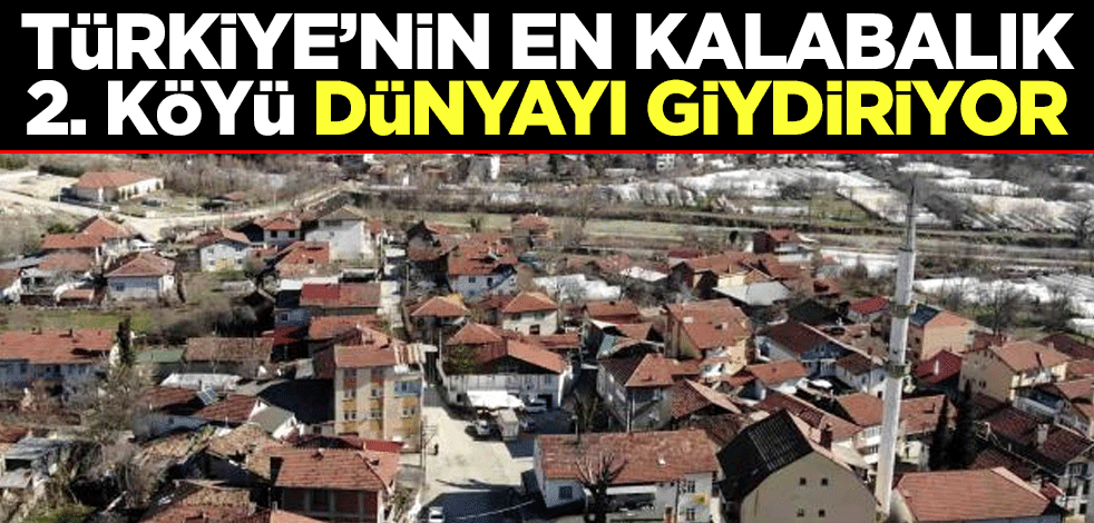 Türkiye'nin en kalabalık 2. köyü dünyayı giydiriyor