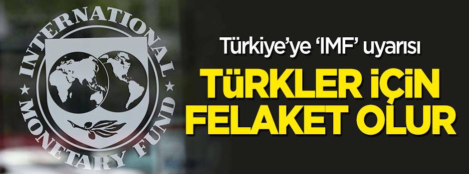 "Türkiye'nin IMF'ye dönmesi Türkler için felaket olur"