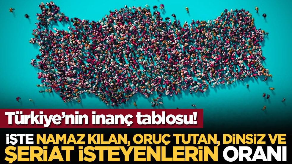 Türkiye’nin inanç tablosu: İşte namaz kılan, oruç tutan, dinsiz ve şeriat isteyenlerin oranı