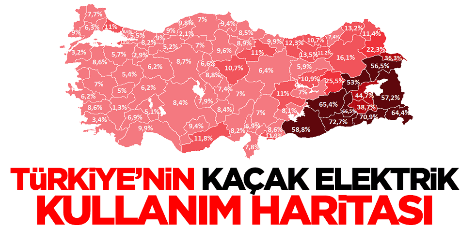 Türkiye'nin kaçak elektrik kullanım haritası belli oldu