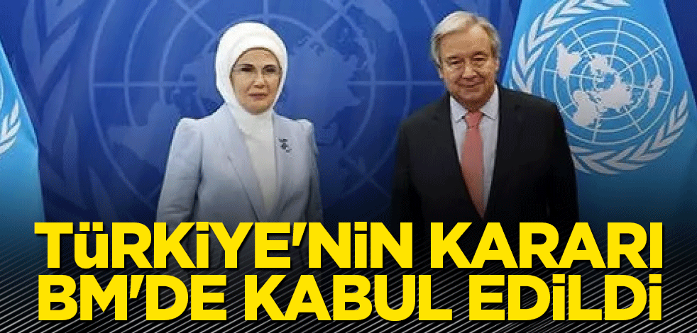 Türkiye'nin kararı BM'de kabul edildi