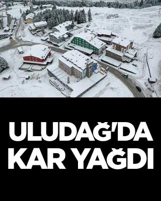 Uludağ'da kar yağdı