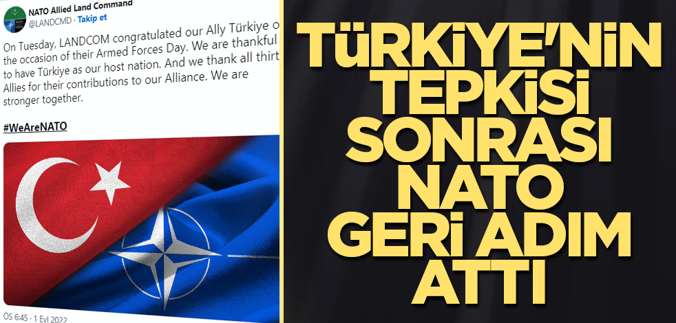 Türkiye'nin tepkisi sonrası NATO geri adım attı