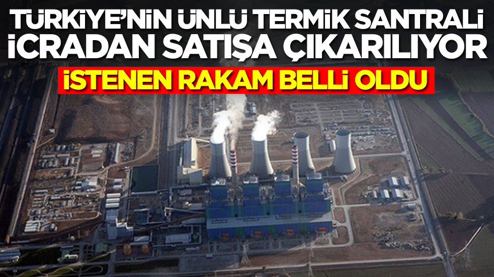 Türkiye'nin ünlü termik santrali icradan satışa çıkarılıyor: İstenen rakam belli oldu