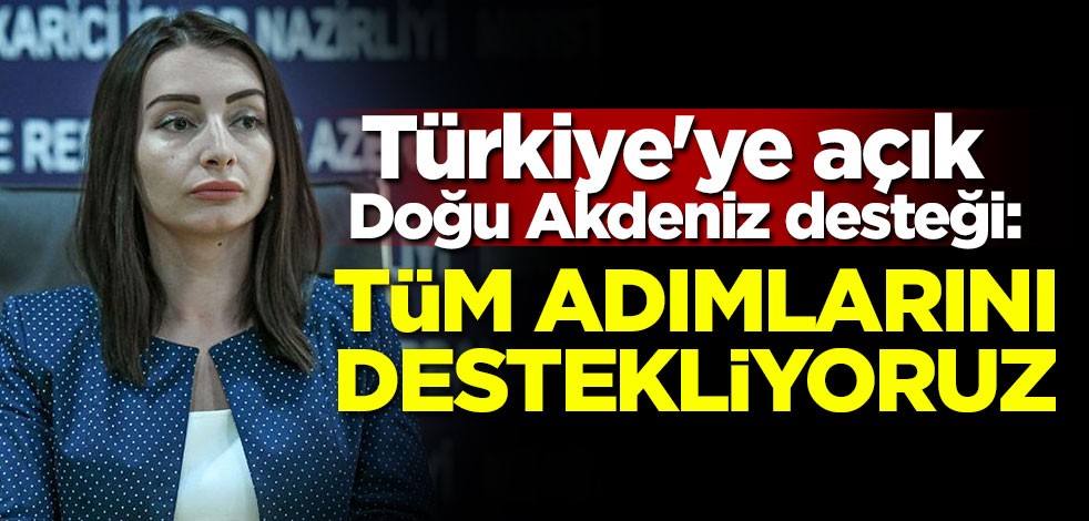 Türkiye'ye açık Doğu Akdeniz desteği: Tüm adımlarını destekliyoruz