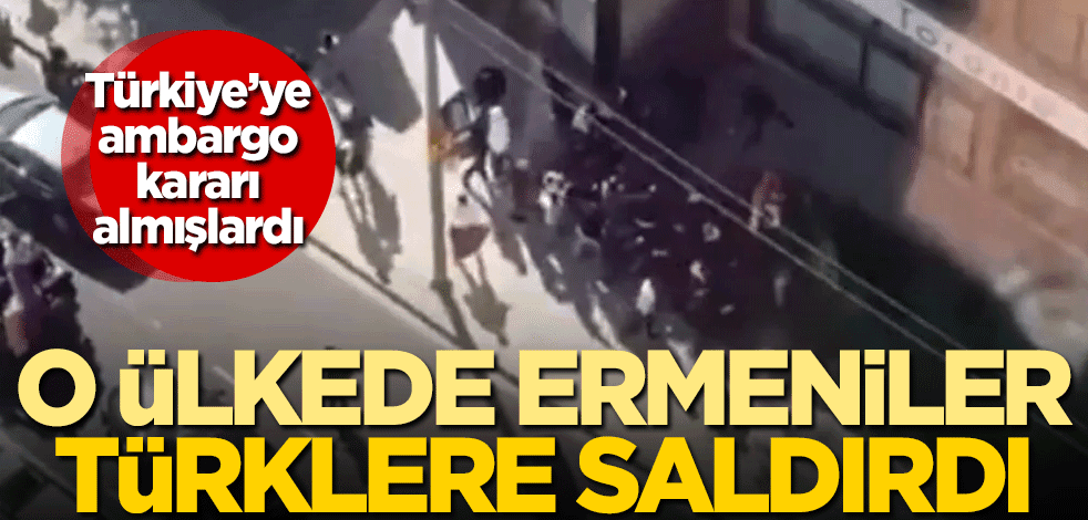 Türkiye'ye ambargo kararı almışlardı... Kanada'da Ermeniler Türklere saldırdı!