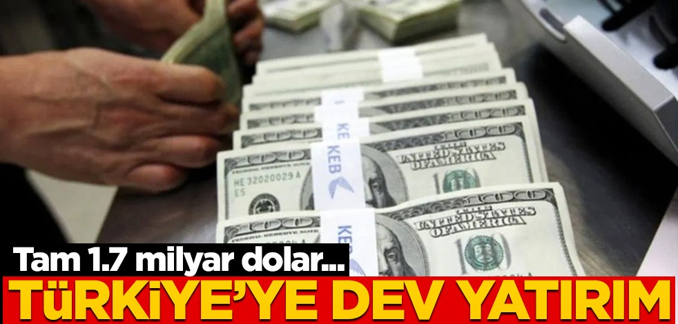 Türkiye'ye dev yatırım! Tam 1.7 milyar dolar...