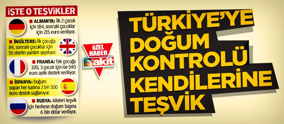 Türkiye’ye doğum kontrolü kendilerine teşvik
