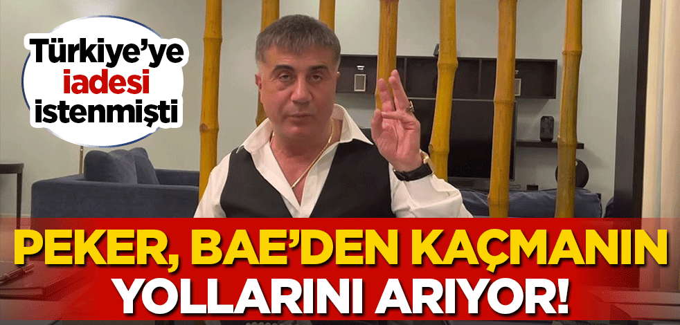 Türkiye'ye iadesi talep edilmişti! Sedat Peker BAE'den kaçmanın yollarını arıyor