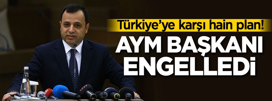 Türkiye'ye karşı hain plan! AYM Başkanı engelledi